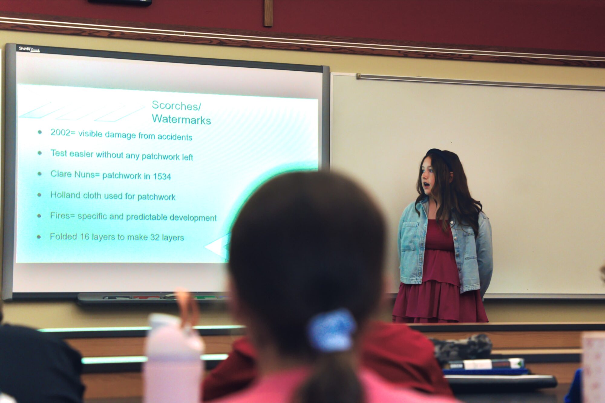 Aliyah Bunton presenting on the Shroud of Turin