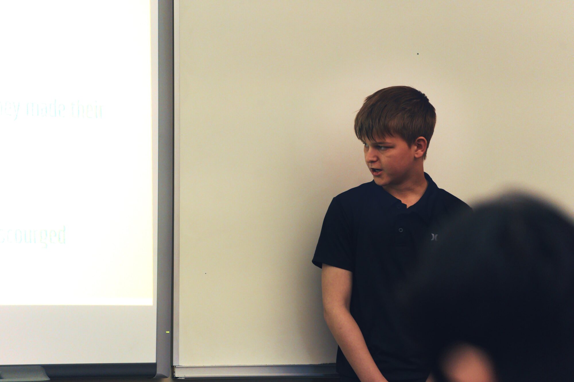 Jacob Thoele presenting on the Shroud of Turin